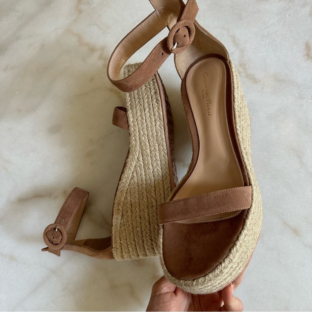 Gainvito Rossi Wedge platform sandals US 10/ IT 40